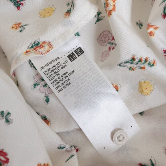 ✨ Uniqlo x Ines de la Fressange Dress Floral Sleeveless Flare Summer White - Picture 13 of 15